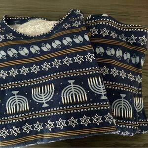 GAP Kids Hanukkah Pajama Set - Navy and White